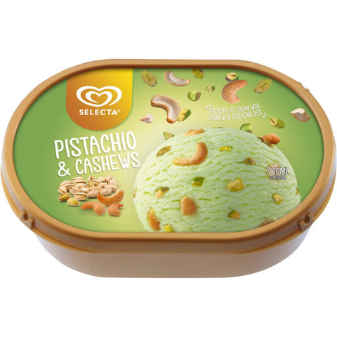 GETIT.QA- Qatar’s Best Online Shopping Website offers SELECTA ICE CREAM PISTACHIO & CASHEWS 750 ML at the lowest price in Qatar. Free Shipping & COD Available!