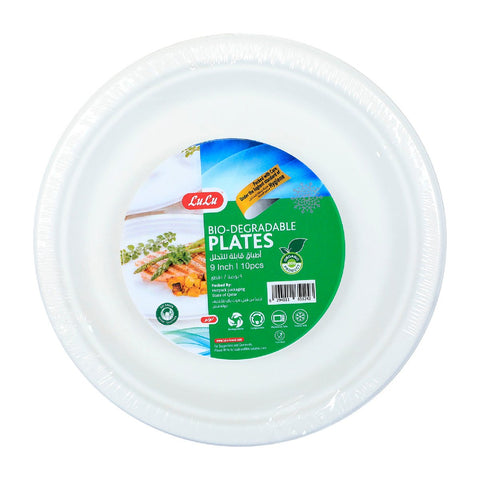 GETIT.QA- Qatar’s Best Online Shopping Website offers LULU BIO-DEGRADABLE ROUND PLATES SIZE 9 INCH 10PCS at the lowest price in Qatar. Free Shipping & COD Available!