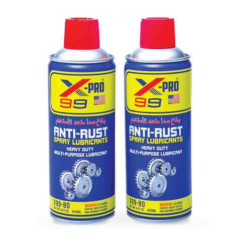 GETIT.QA- Qatar’s Best Online Shopping Website offers XPRO ANTI-RUST LUBRICANT OIL 2PCS XPRO-99 450ML at the lowest price in Qatar. Free Shipping & COD Available!