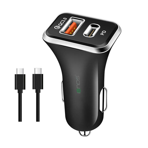 GETIT.QA- Qatar’s Best Online Shopping Website offers IENDS CAR CHARGER WITH DUAL PORT (TYPE-C AND USB)AD641, BLACK at the lowest price in Qatar. Free Shipping & COD Available!