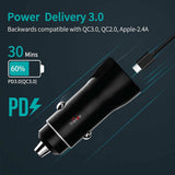 GETIT.QA- Qatar’s Best Online Shopping Website offers TRANDS 36W CAR CHARGER (TYPE-C &AMP; LIGHTNING CABLE)AD663, BLACK at the lowest price in Qatar. Free Shipping & COD Available!