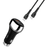 GETIT.QA- Qatar’s Best Online Shopping Website offers TRANDS CAR CHARGER WITH TYPE-C TO TYPE-C CABLE 1 METER TR-AD6519 at the lowest price in Qatar. Free Shipping & COD Available!