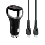 GETIT.QA- Qatar’s Best Online Shopping Website offers TRANDS CAR CHARGER WITH TYPE-C TO TYPE-C CABLE 1 METER TR-AD6519 at the lowest price in Qatar. Free Shipping & COD Available!