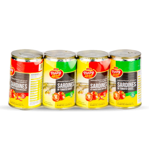 GETIT.QA- Qatar’s Best Online Shopping Website offers LULU PINOY LASA SARDINES IN TOMATO SAUCE ASSORTED VALUE PACK 4 X 155 G at the lowest price in Qatar. Free Shipping & COD Available!