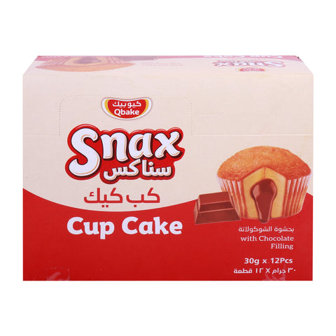GETIT.QA- Qatar’s Best Online Shopping Website offers Qbake Snax with Chocolate Filling Cup Cake 12 x 30 g at the lowest price in Qatar. Free Shipping & COD Available!
