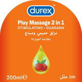 GETIT.QA- Qatar’s Best Online Shopping Website offers DUREX PLAY STIMULATING MASSAGE 2IN1 LUBE GUARANA 200 ML at the lowest price in Qatar. Free Shipping & COD Available!