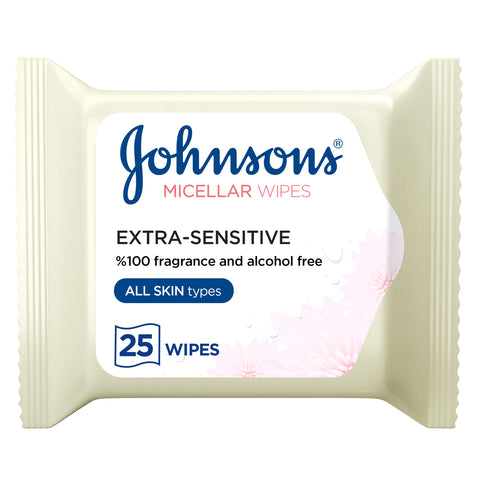 GETIT.QA- Qatar’s Best Online Shopping Website offers JOHNSON'S MICELLAR WIPES EXTRA SENSITIVE ALL SKIN TYPES 25 PCS at the lowest price in Qatar. Free Shipping & COD Available!