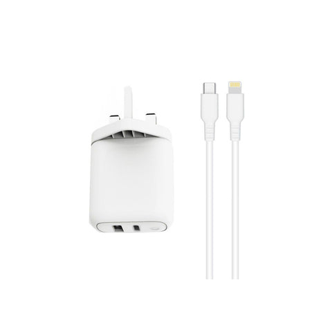 GETIT.QA- Qatar’s Best Online Shopping Website offers TRANDS TR-AD6489 TRAVEL CHARGER WITH TYPE C TO LIGHTNING CABLE at the lowest price in Qatar. Free Shipping & COD Available!