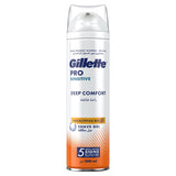 GETIT.QA- Qatar’s Best Online Shopping Website offers GILLETTE PRO SHAVE GEL SENSITIVE DEEP COMFORT EUCALYPTUS OIL 200 ML at the lowest price in Qatar. Free Shipping & COD Available!