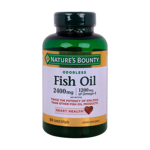 GETIT.QA- Qatar’s Best Online Shopping Website offers NATURE'S BOUNTY ODORLESS FISH OIL 2400MG 90PCS at the lowest price in Qatar. Free Shipping & COD Available!