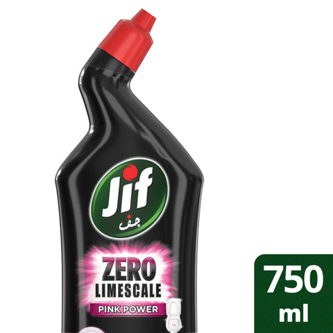 GETIT.QA- Qatar’s Best Online Shopping Website offers JIF ZERO LIMESCALE PINK POWER ANTI-BACTERIAL TOILET CLEANER 750 ML
 at the lowest price in Qatar. Free Shipping & COD Available!