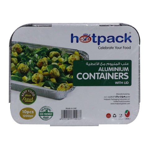 GETIT.QA- Qatar’s Best Online Shopping Website offers HOTPACK ALUMINIUM CONTAINERS WITH LID 831120 10PCS at the lowest price in Qatar. Free Shipping & COD Available!