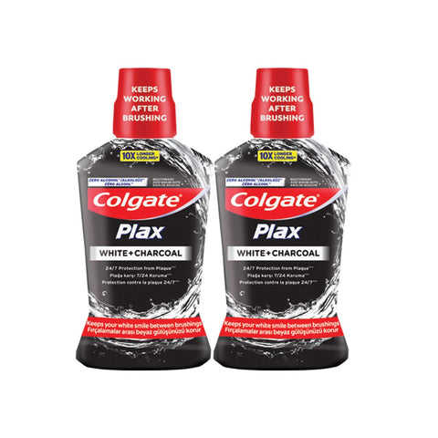 GETIT.QA- Qatar’s Best Online Shopping Website offers COLGATE PLAX MOUTHWASH WHITE + CHARCOAL 2 X 500 ML at the lowest price in Qatar. Free Shipping & COD Available!