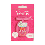 GETIT.QA- Qatar’s Best Online Shopping Website offers GILLETTE VENUS 5 EXTRA SMOOTH SNAP RAZOR BLADES 1PC + CASE at the lowest price in Qatar. Free Shipping & COD Available!