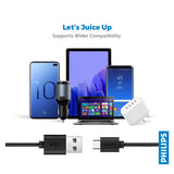 GETIT.QA- Qatar’s Best Online Shopping Website offers PHILIPS USB-A TO MICRO USB CABLE BLACK 1.2M -DLC3104U/00 at the lowest price in Qatar. Free Shipping & COD Available!