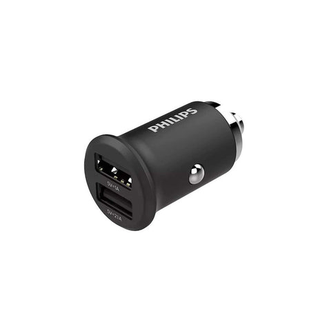 GETIT.QA- Qatar’s Best Online Shopping Website offers PHILIPS DUALPORT (2520) CAR CHARGER, 2X USB, 3.1A 15.5W, BLACK at the lowest price in Qatar. Free Shipping & COD Available!