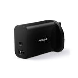 GETIT.QA- Qatar’s Best Online Shopping Website offers PHILIPS 30W PD+QC WALL CHARGER, BLACK -DLP2621/05 at the lowest price in Qatar. Free Shipping & COD Available!