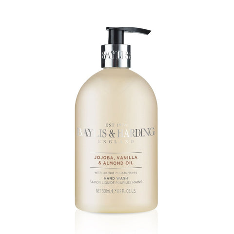 GETIT.QA- Qatar’s Best Online Shopping Website offers BAYLIS & HARDING HAND WASH JOJOBA-- VANILLA & ALMOND OIL 500 ML at the lowest price in Qatar. Free Shipping & COD Available!