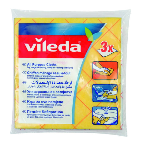 GETIT.QA- Qatar’s Best Online Shopping Website offers VILEDA ALL PURPOSE CLOTH MULTI PURPOSE CLOTH CLEANING CLOTH 3PCS at the lowest price in Qatar. Free Shipping & COD Available!