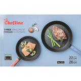 GETIT.QA- Qatar’s Best Online Shopping Website offers CHEFLINE FORGED ALUMINUM FRY PAN SET-- 2 PCS-- 22+26 CM at the lowest price in Qatar. Free Shipping & COD Available!