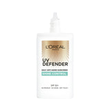 GETIT.QA- Qatar’s Best Online Shopping Website offers L'OREAL PARIS UV DEFENDER ANTI-AGING SUNSCREEN SPF 50+ SHINE 50 ML at the lowest price in Qatar. Free Shipping & COD Available!