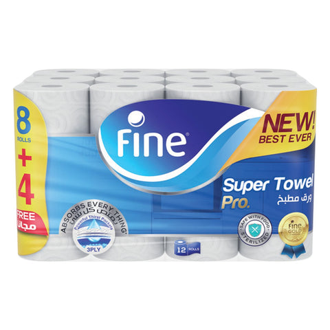 GETIT.QA- Qatar’s Best Online Shopping Website offers FINE SUPER TOWEL PRO 3PLY 8+4 at the lowest price in Qatar. Free Shipping & COD Available!