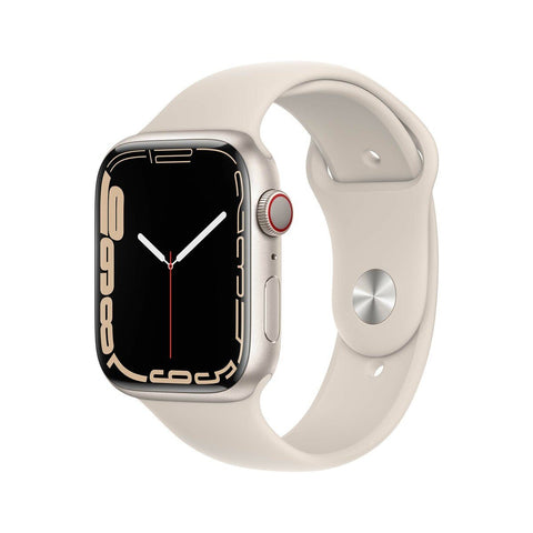 GETIT.QA- Qatar’s Best Online Shopping Website offers APPLE WATCH SERIES 7 GPS + CELLULAR MKJQ3 45MM STARLIGHT ALUMINIUM CASE WITH STARLIGHT SPORT BAND at the lowest price in Qatar. Free Shipping & COD Available!