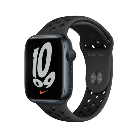 GETIT.QA- Qatar’s Best Online Shopping Website offers APPLE WATCH NIKE SERIES 7 GPS MKNC3 45MM MIDNIGHT ALUMINIUM CASE WITH ANTHRACITE/BLACK NIKE SPORT BAND at the lowest price in Qatar. Free Shipping & COD Available!