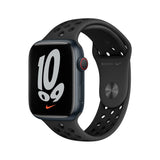 GETIT.QA- Qatar’s Best Online Shopping Website offers APPLE WATCH NIKE SERIES 7 GPS + CELLULAR MKJ43 41MM MIDNIGHT ALUMINIUM CASE WITH ANTHRACITE/BLACK NIKE SPORT BAND at the lowest price in Qatar. Free Shipping & COD Available!