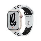 GETIT.QA- Qatar’s Best Online Shopping Website offers APPLE WATCH NIKE SERIES 7 GPS + CELLULAR MKL43 45MM STARLIGHT ALUMINIUM CASE WITH PURE PLATINUM/BLACK NIKE SPORT BAND at the lowest price in Qatar. Free Shipping & COD Available!