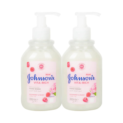 GETIT.QA- Qatar’s Best Online Shopping Website offers JOHNSON'S HANDWASH VITA RICH RASPBERRY & PEONY 2 X 300 ML at the lowest price in Qatar. Free Shipping & COD Available!