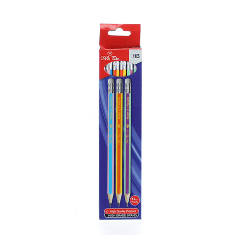 GETIT.QA- Qatar’s Best Online Shopping Website offers WIN PLUS HB STRIPE PENCIL, TTM002, 12PCS at the lowest price in Qatar. Free Shipping & COD Available!