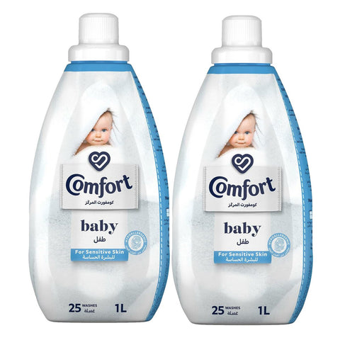 GETIT.QA- Qatar’s Best Online Shopping Website offers COMFORT CONCENTRATED FABRIC SOFTENER FOR BABY SENSITIVE SKIN 2 X 1LITRE at the lowest price in Qatar. Free Shipping & COD Available!