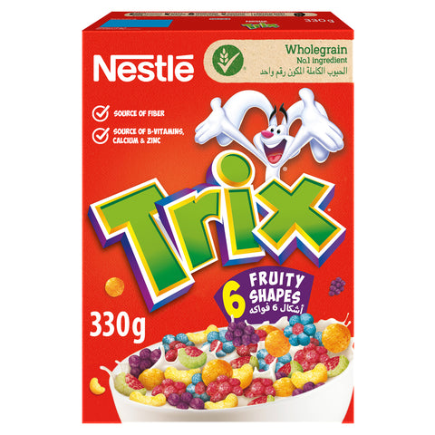 GETIT.QA- Qatar’s Best Online Shopping Website offers NESTLE TRIX 6 FRUITY SHAPED BREAKFAST CEREAL 330 G at the lowest price in Qatar. Free Shipping & COD Available!