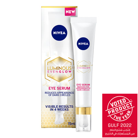 GETIT.QA- Qatar’s Best Online Shopping Website offers NIVEA EYE SERUM LUMINOUS630 EVEN GLOW 15 ML at the lowest price in Qatar. Free Shipping & COD Available!