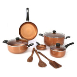 GETIT.QA- Qatar’s Best Online Shopping Website offers CHEFLINE NON STICK COOKWARE SET 11S ROYAL GOLD IND at the lowest price in Qatar. Free Shipping & COD Available!