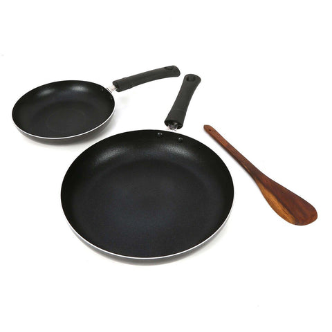 GETIT.QA- Qatar’s Best Online Shopping Website offers CHEFLINE ALUMINIUM FRY PAN SET WITH TURNER, 2 PCS, 20 CM + 26 CM at the lowest price in Qatar. Free Shipping & COD Available!