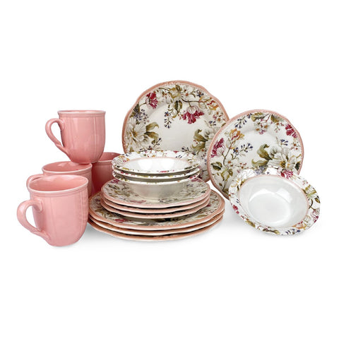 GETIT.QA- Qatar’s Best Online Shopping Website offers PORSER STONEWARE DINNER SET 16PCS ASSORTED DESIGNS at the lowest price in Qatar. Free Shipping & COD Available!