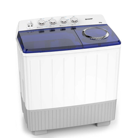 GETIT.QA- Qatar’s Best Online Shopping Website offers SHARP TWIN TUB WASHING MACHINE ES-T2012AP-Z 20KG AEROJET TOP LOAD SPIN/DRY SEMI AUTOMATIC WITH UPWARD PUMP at the lowest price in Qatar. Free Shipping & COD Available!