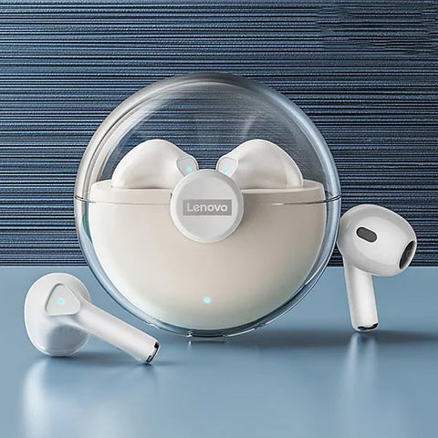 GETIT.QA- Qatar’s Best Online Shopping Website offers LENOVO LP80 TRUE WIRELESS HEADPHONES TWS EARBUDS BLUETOOTH5.0 ERGONOMIC DESIGN WHITE at the lowest price in Qatar. Free Shipping & COD Available!