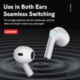 GETIT.QA- Qatar’s Best Online Shopping Website offers LENOVO LP80 TRUE WIRELESS HEADPHONES TWS EARBUDS BLUETOOTH5.0 ERGONOMIC DESIGN WHITE at the lowest price in Qatar. Free Shipping & COD Available!