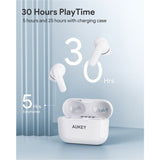 GETIT.QA- Qatar’s Best Online Shopping Website offers AUKEY TRUE WIRELESS EARBUDS EP-M1 WHITE at the lowest price in Qatar. Free Shipping & COD Available!