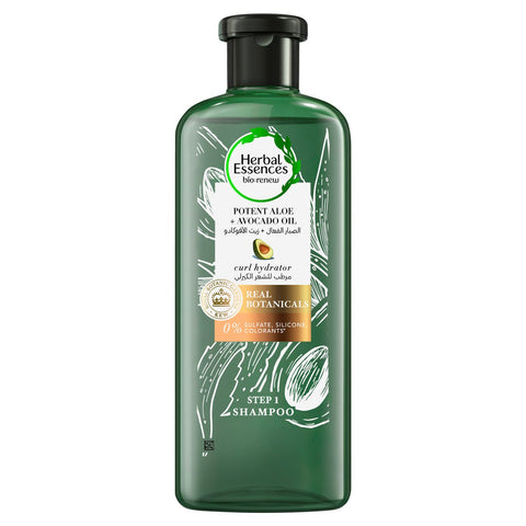 GETIT.QA- Qatar’s Best Online Shopping Website offers HERBAL ESSENCES SULFATE-FREE POTENT ALOE + AVOCADO OIL HAIR SHAMPOO FOR CLEANSE AND HYDRATE CURLS-- 400 ML at the lowest price in Qatar. Free Shipping & COD Available!