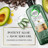 Herbal Essences Sulfate-Free Potent Aloe + Avocado Oil Hair Shampoo For Cleanse and Hydrate Curls, 400 ml - GETIT.QA