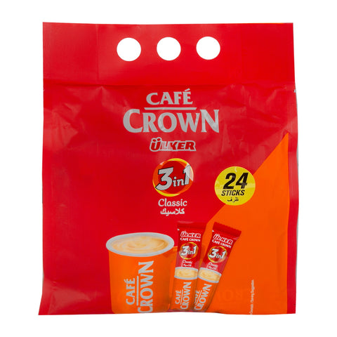 Cafe Crown 3in1 Classic Instant Coffee 24 x 17.5 g - GETIT.QA
