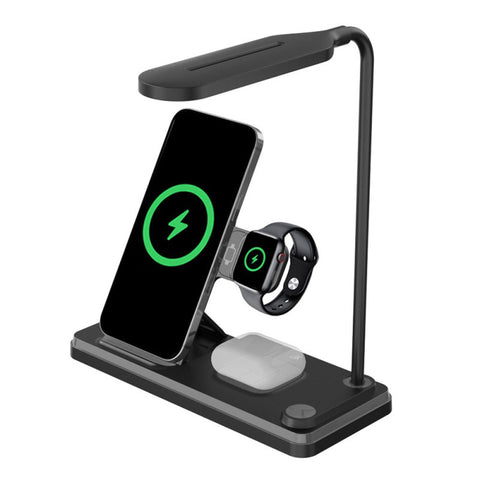 GETIT.QA- Qatar’s Best Online Shopping Website offers TRANDS 4 IN 1 WIRELESS CHARGER WITH LED LAMP TR-WC564 at the lowest price in Qatar. Free Shipping & COD Available!