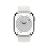 GETIT.QA- Qatar’s Best Online Shopping Website offers APPLE WATCH SERIES 8 GPS SILVER ALUMINIUM CASE WITH WHITE SPORT BAND-- 41 MM-- MP6K3AE at the lowest price in Qatar. Free Shipping & COD Available!