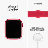 GETIT.QA- Qatar’s Best Online Shopping Website offers APPLE WATCH SERIES 8 GPS (PRODUCT)RED ALUMINIUM CASE WITH (PRODUCT) RED SPORT BAND-- 45 MM-- MNP43AE at the lowest price in Qatar. Free Shipping & COD Available!