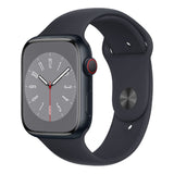 GETIT.QA- Qatar’s Best Online Shopping Website offers APPLE WATCH SERIES 8 GPS + CELLULAR MIDNIGHT ALUMINUM CASE WITH MIDNIGHT SPORT BAND, 45MM, MNK43 at the lowest price in Qatar. Free Shipping & COD Available!