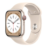 GETIT.QA- Qatar’s Best Online Shopping Website offers APPLE WATCH SERIES 8 GPS + CELLULAR STARLIGHT ALUMINUM CASE 45MM WITH SPORT BAND, MNK73 at the lowest price in Qatar. Free Shipping & COD Available!